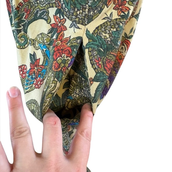 Vintage Anna G Orange Cream Pleated A-Line Skirt - Picture 12 of 15